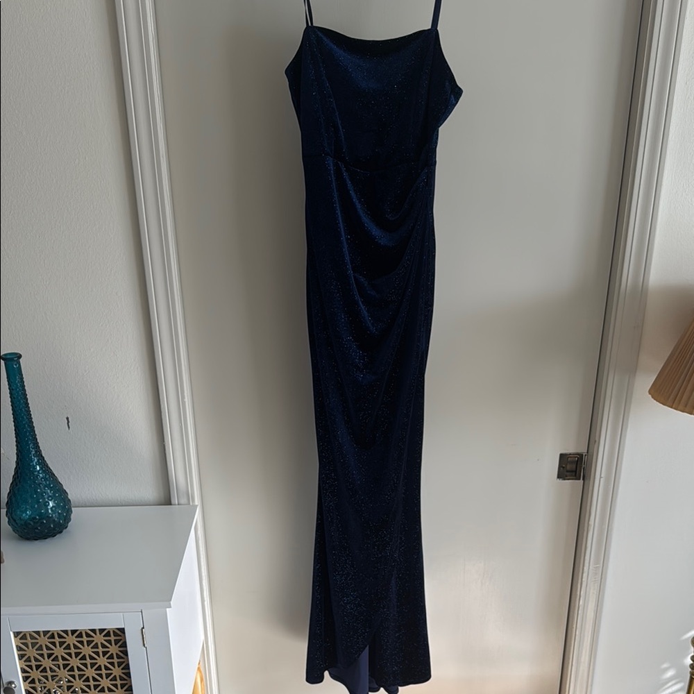 Elegant Navy Blue Evening Dress
